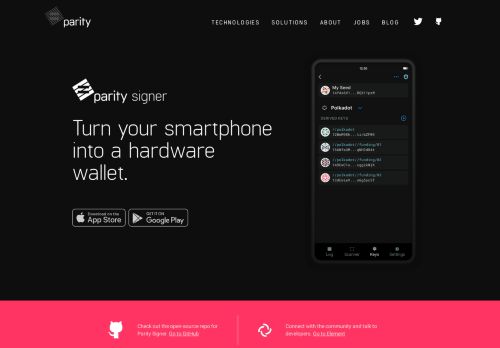 Parity Signer - Turn your smartphone into a hardware wallet